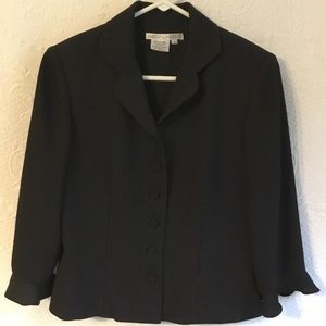 MAGGY LONDON Polka Dot Jacket w/Ruffled Cuffs Sz 6